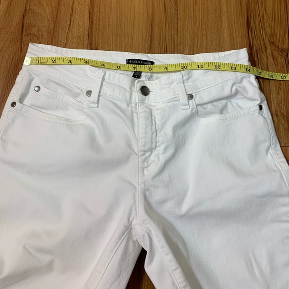 Eileen Fisher White Skinny Slim Ankle Jeans - Picture 9 of 11
